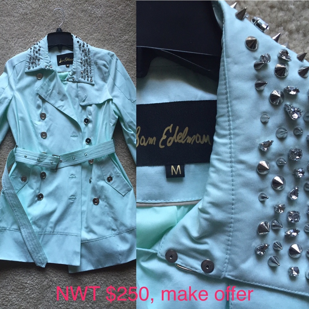 Sam Edelman studded trench coat size medium